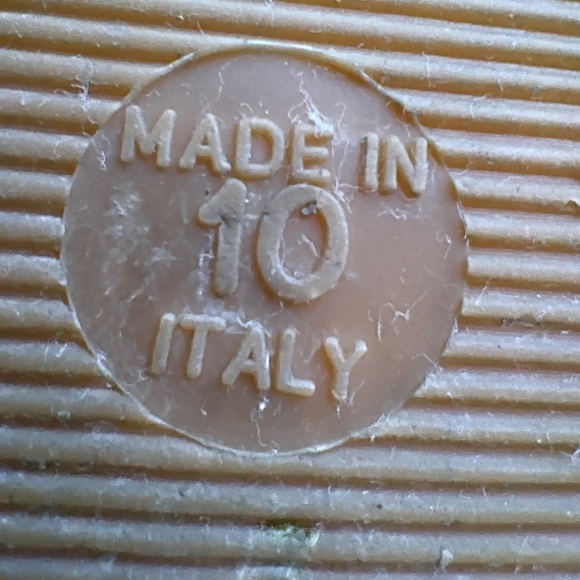 Lilly Pullitzer Vintage Green Leather Wooden Sandals Mules Floral Italy Size 10 - Picture 9 of 10